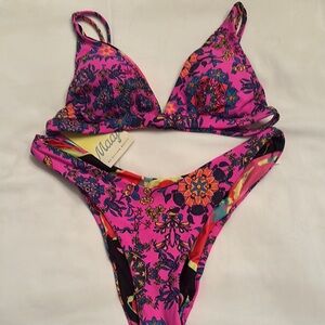 Maaji Vibrant Pink Floral Swimsuit